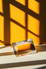 Poster - A piece of shiny foil sits on a table, ready for use