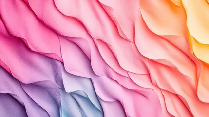 Poster - Minimalist graphic design abstract background concept. A vibrant abstract design featuring flowing waves in gradient shades of pink and purple.