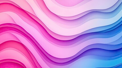 Poster - Digital watercolor painting abstract background idea. Vibrant abstract waves in pink and blue showcasing modern design elements.