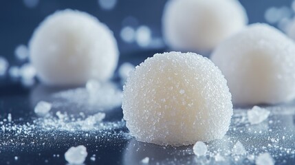 Poster - A cluster of colorful sugar balls arranged on a table