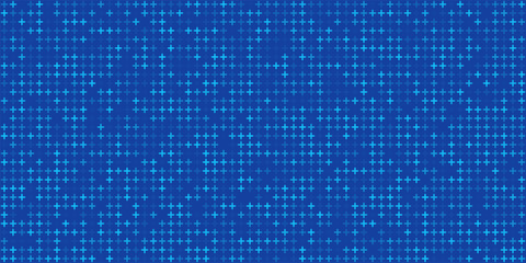 medical blue background. healthcare blue pattern with glowing plus signs. seamless abstract futurist