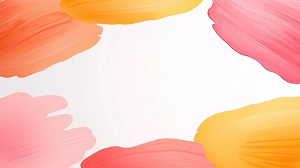 Poster - Digital watercolor painting abstract background idea. Vibrant abstract background with colorful brush strokes in pink and orange hues.