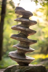 Poster - A stack of rocks sits atop another large rock