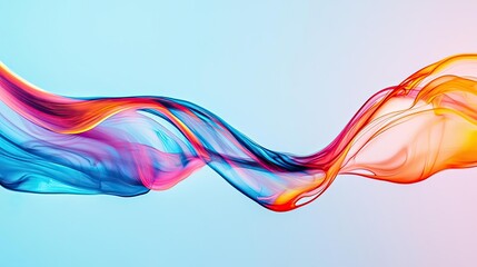 Poster - Minimalist graphic design abstract background concept. Colorful abstract wave pattern with smooth flowing design and vibrant hues.