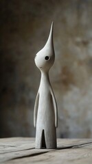 Poster - Small wooden figure standing on a table