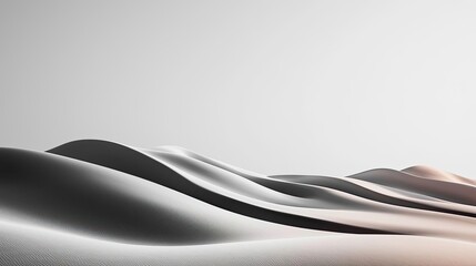 Poster - Abstract landscape background idea. Abstract landscape featuring smooth, flowing hills in monochrome tones and soft lighting.