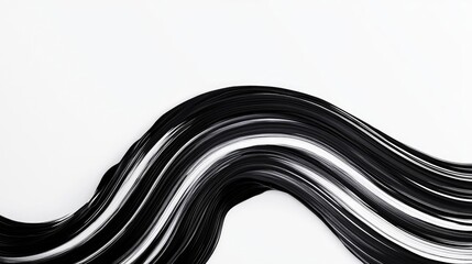 Poster - Ink illustration abstract background concept. Abstract black and white paint stroke on a clean background for artistic inspiration.