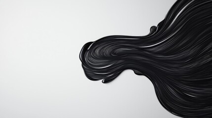 Poster - Ink illustration abstract background concept. Abstract black paint strokes creating an artistic design on a light backdrop.