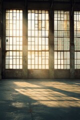 Poster - A spacious room filled with natural light from numerous windows, featuring a fire hydrant in the center