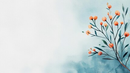 Poster - Floral illustration abstract background concept. A delicate watercolor illustration featuring vibrant flowers on a soft background.