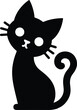 © Shawon - Funny cat vector silhouette in pose