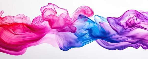 Poster - Ink illustration abstract background concept. Abstract colorful smoke design with smooth flowing shapes in vibrant tones.