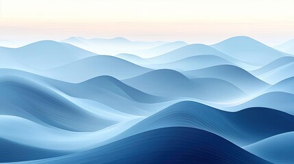 Poster - Seascape abstract background idea. Serene blue waves create a calming and tranquil visual experience for viewers.