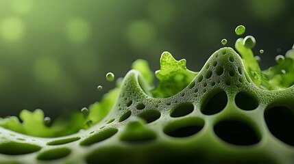 Poster - Microscopic view of nanostructured plant derived catalysts with complex geometric patterns