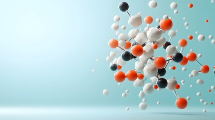 Poster - rendering of magnetic nanoparticles derived from plants designed for targeted drug delivery and hyperthermia treatment showcasing the intricate molecular structure and biological applications