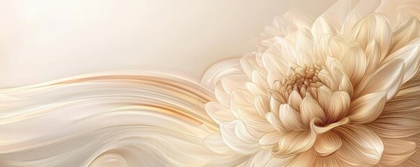 Poster - Floral illustration abstract background concept. Elegant floral background with soft tones and flowing lines for creative design.
