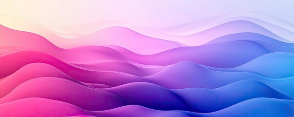 Poster - Waterscape abstract background idea. Abstract colorful waves creating a smooth and modern background design.