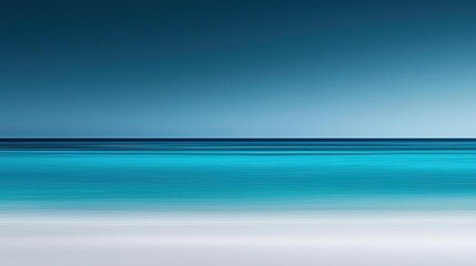 Poster - Waterscape abstract background idea. Calm ocean horizon blending serene blue and white tones in tranquil coastal scenery.