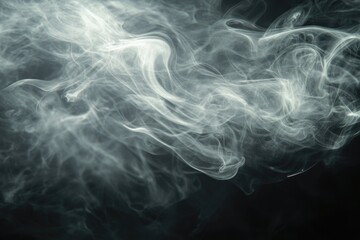 Poster - A close-up shot of thick smoke on a dark background