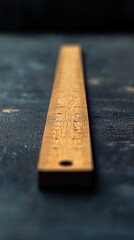 Poster - A wooden ruler placed on a table surface