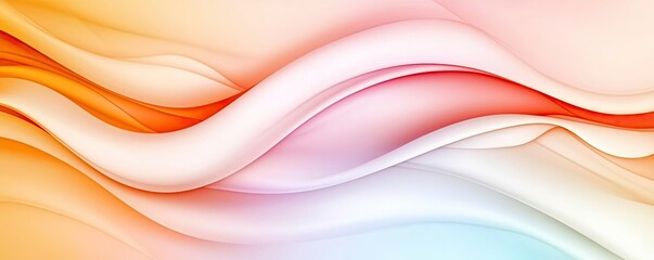 Poster - Pastel color illustration abstract background idea. Abstract colorful waves with smooth gradients creating a modern artistic background.