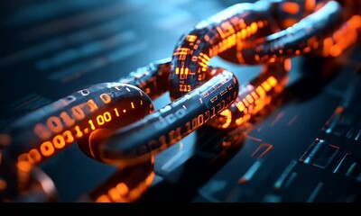 Poster - Digital Chain Link, Data Network
