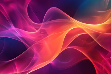 Poster - Vibrant Abstract Waves of Color Flowing in a Dynamic Pattern