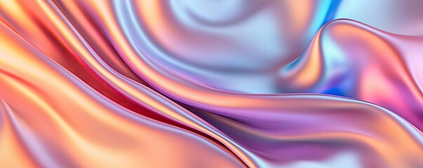 Poster - Vibrant color art abstract background concept. Vibrant, flowing fabric with an enchanting blend of colors and textures.