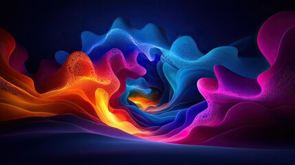 Poster - Vibrant color art abstract background concept. Vibrant abstract swirl of colors creating a dynamic visual experience.