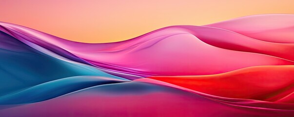 Poster - Waterscape abstract background idea. Vibrant abstract waves of color flow gracefully across a smooth surface.
