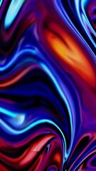 Poster - Vibrant swirling abstract art with fluid motion and dynamic color transitions