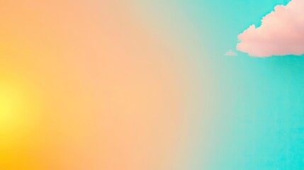 Aufkleber - Pastel color illustration abstract background idea. A serene sunset blends vibrant orange and calm blue hues in a tranquil sky.