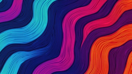 Poster - Vibrant color art abstract background concept. Vibrant waves of color flowing in harmonious patterns, creating a dynamic visual experience.