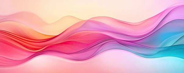 Poster - Vibrant color art abstract background concept. Colorful abstract waves with smooth gradients creating a vibrant background.