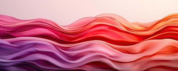 Poster - Pastel color illustration abstract background idea. Abstract wave pattern in vibrant colors of red, pink, and purple for creative backgrounds.