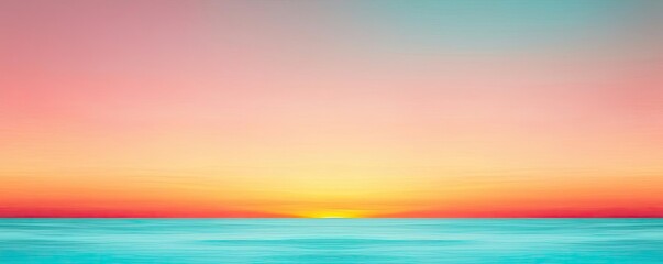 Poster - Pastel color illustration abstract background idea. Stunning sunset over the ocean with vibrant colors of orange, pink, and blue hues.