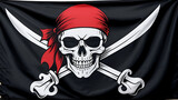classic jolly roger pirate skull flag