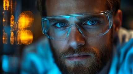 Poster - A dedicated engineer examines sophisticated technology in a petrochemical factory.