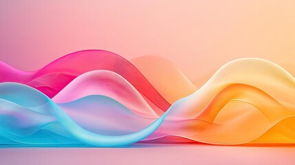 Poster - Vibrant color art abstract background concept. Beautiful waves of colorful gradients create a smooth and vibrant background.