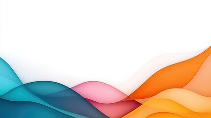 Poster - Pastel color illustration abstract background idea. A vibrant wave pattern design featuring smooth gradients of colors.