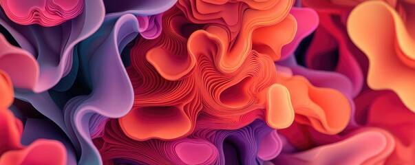 Poster - Vibrant color art abstract background concept. Vibrant abstract design featuring colorful smooth flowing patterns and textures.