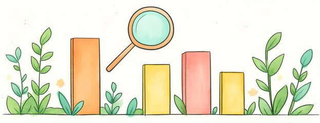 Poster - Growth chart analysis, nature background