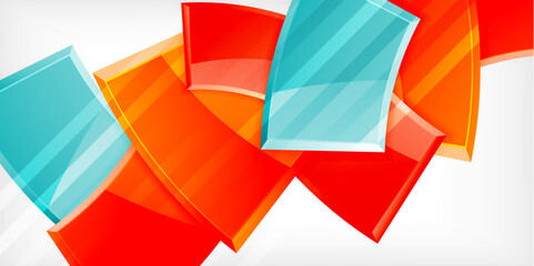 Aufkleber - Colorful geometric abstract shapes. Illustration For Wallpaper, Banner, Background, Card, Book Illustration, landing page