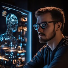 Aufkleber - Professional working with AI
