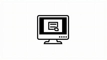 Desktop Pc icon. Line style icon design. UI. Illustration of desktop pc icon. Pictogram isolated on white. Ready to use in web design, apps, software
