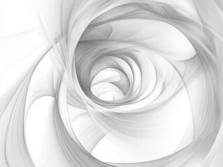Poster - elegant abstract swirl in white and gray modern artistic background texture