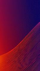 Poster - Gradient color with wavy lines background in shades of red and violet
