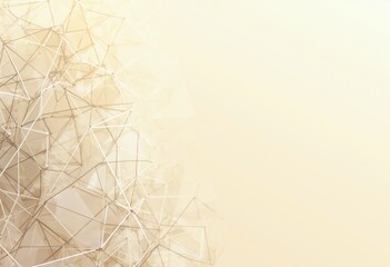 Fototapete - Abstract Geometric Wireframe: Light Beige Vector Shapes with a Futuristic Aesthetic, Ideal for Creating Modern Backgrounds, Technological Visuals, and Digital Art.

