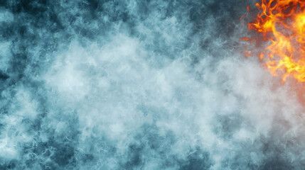 Poster - Dynamic clash of fire and ice elements abstract background visual art digital space abstract conceptual view