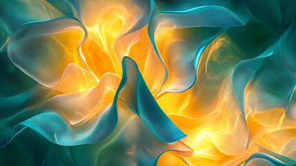 Poster - Dynamic abstract flowing colors digital art vibrant textures colorful background close-up view modern aesthetics